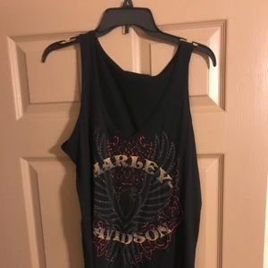 Harley Davidson fringe tunic tank top
